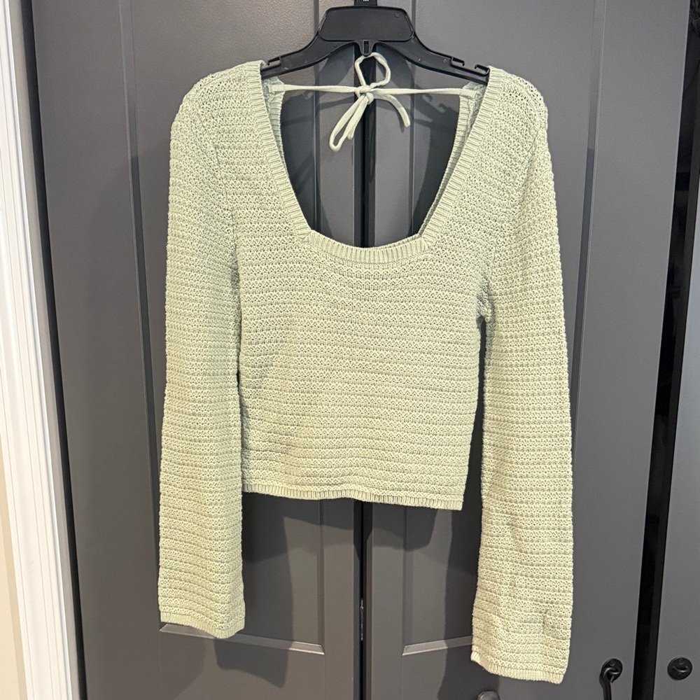 Hollister Sage Green Knit Pullover